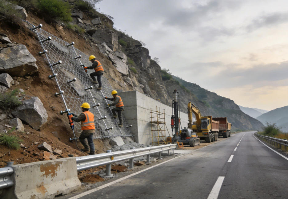 香洲公路道路护坡